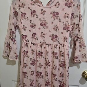 Floral Pink Kids Dress